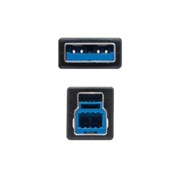 Nanocable 10.01.0802-BK cabo USB 2 m USB 3.2 Gen 1 (3.1 Gen 1) USB A USB B Preto