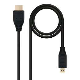 Nanocable 10.15.3502 cabo HDMI 1,8 m HDMI Type A (Standard) HDMI Type D (Micro) Preto