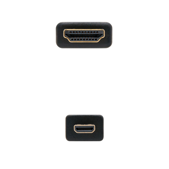 Nanocable 10.15.3502 cabo HDMI 1,8 m HDMI Type A (Standard) HDMI Type D (Micro) Preto