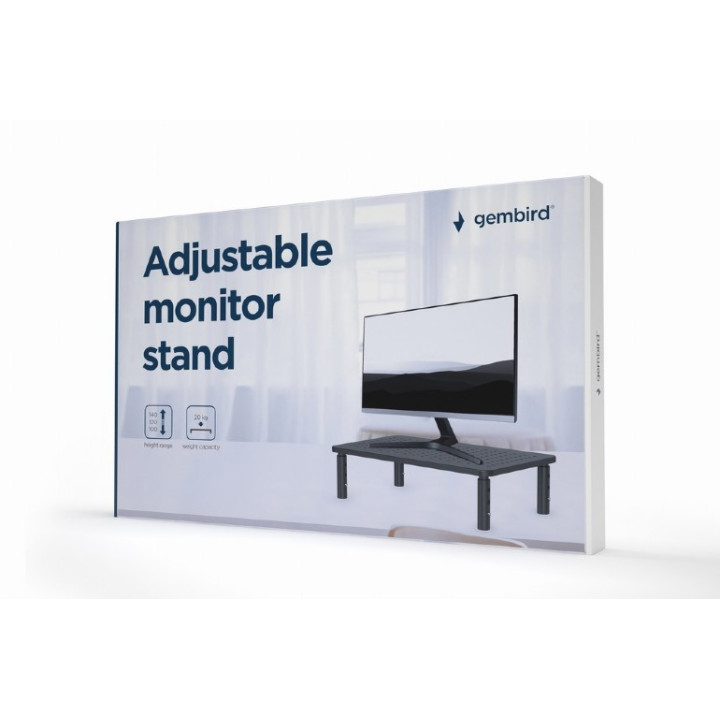 Gembird MS-TABLE-01 montagem e suporte para monitores Preto Secretária