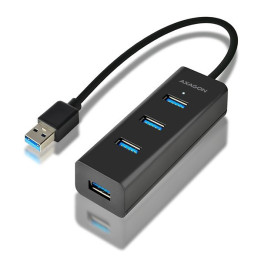 Axagon HUE-S2B hub de interface USB 3.2 Gen 1 (3.1 Gen 1) Type-A 5000 Mbit s Preto