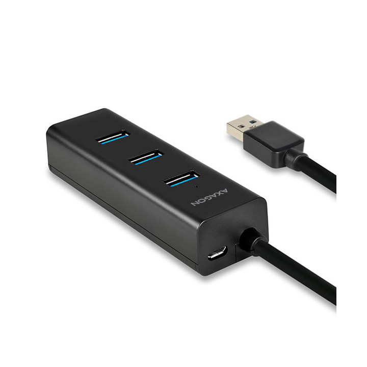 Axagon HUE-S2B hub de interface USB 3.2 Gen 1 (3.1 Gen 1) Type-A 5000 Mbit s Preto