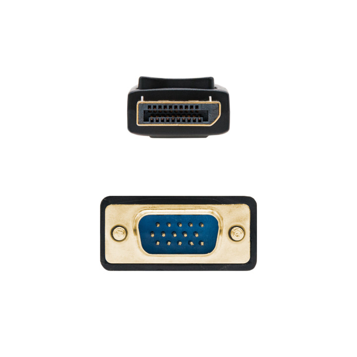 Nanocable 10.15.4401 adaptador de cabo de vídeo 1 m DisplayPort VGA (D-Sub) Preto