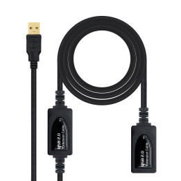 Nanocable 10.01.0213 cabo USB 15 m USB 2.0 USB A Preto