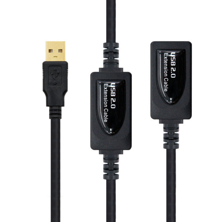 Nanocable 10.01.0213 cabo USB 15 m USB 2.0 USB A Preto