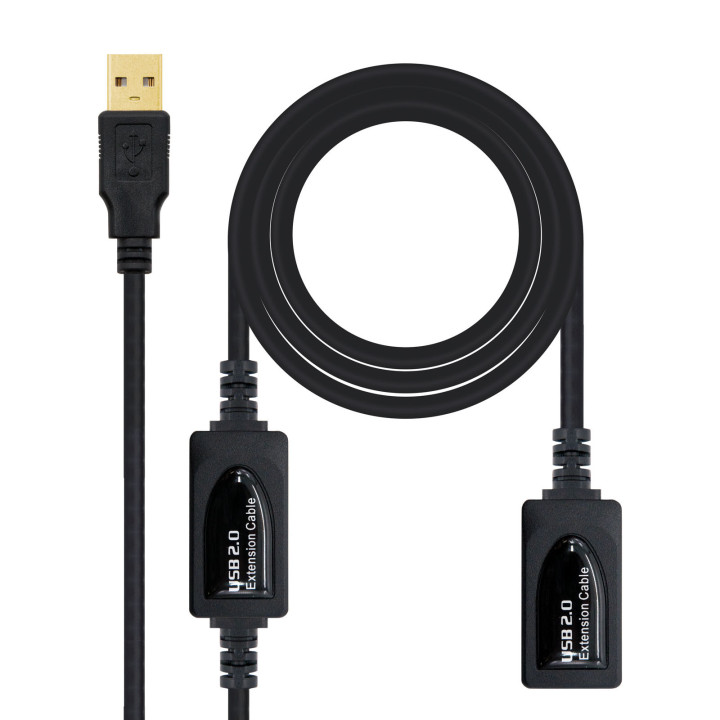 Nanocable 10.01.0213 cabo USB 15 m USB 2.0 USB A Preto