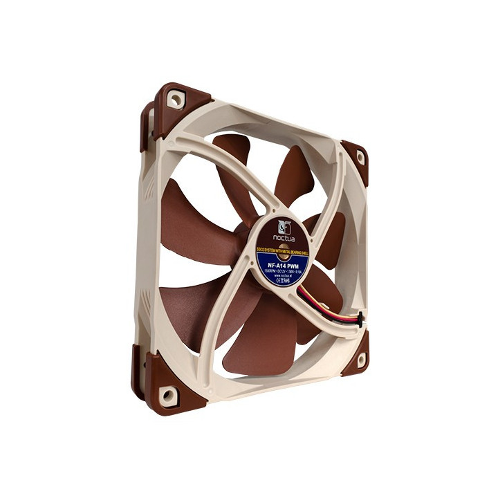 Noctua NF-A14 PWM Caixa de computador Ventoinha 14 cm Castanho