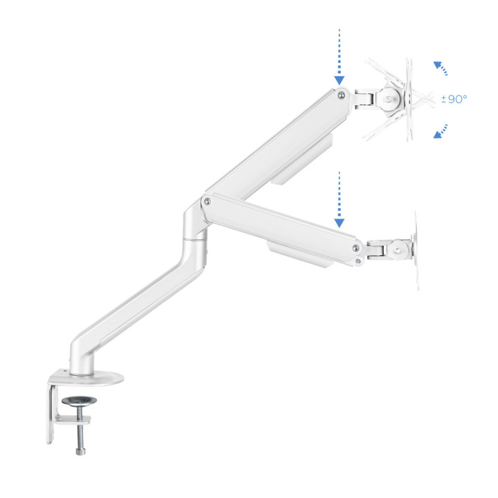 TooQ DB4032TNR-W montagem e suporte para monitores 81,3 cm (32") Branco Secretária