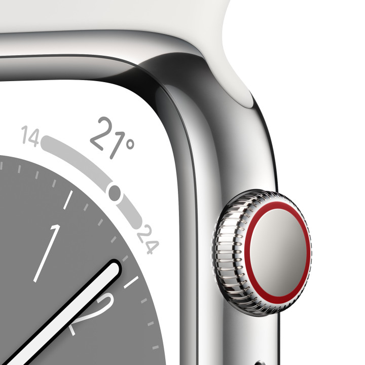 Apple Watch Series 8 OLED 45 mm 4G Prateado GPS