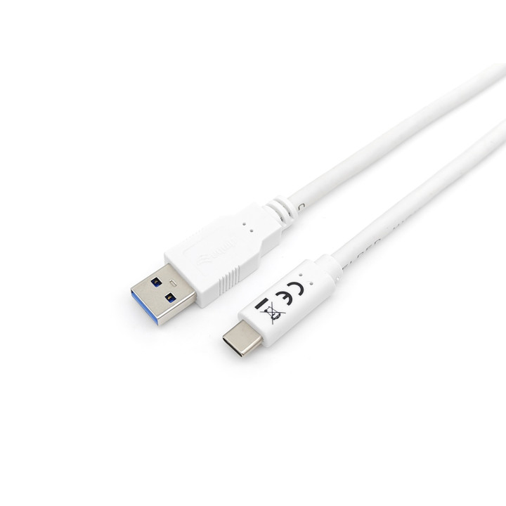 Equip 128364 cabo USB 1 m USB 3.2 Gen 1 (3.1 Gen 1) USB A USB C Branco