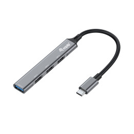 Equip 128961 hub de interface USB 3.2 Gen 1 (3.1 Gen 1) Type-C 5000 Mbit s Preto, Cinzento