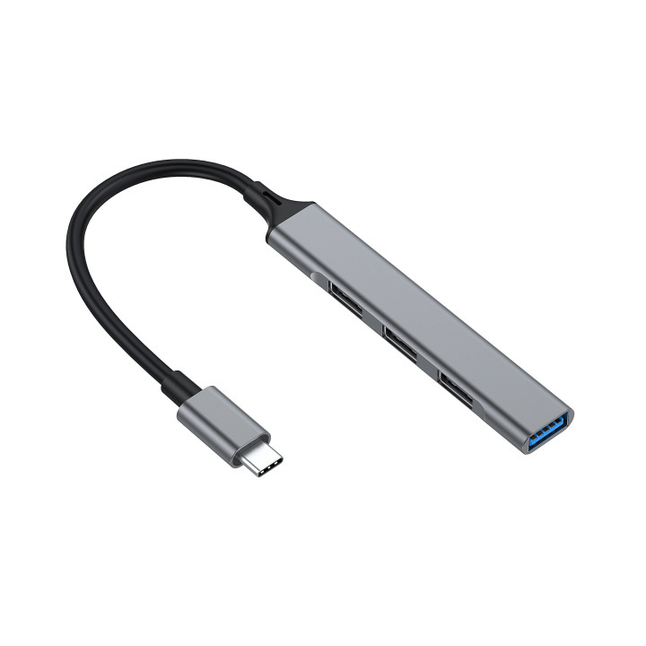 Equip 128961 hub de interface USB 3.2 Gen 1 (3.1 Gen 1) Type-C 5000 Mbit s Preto, Cinzento