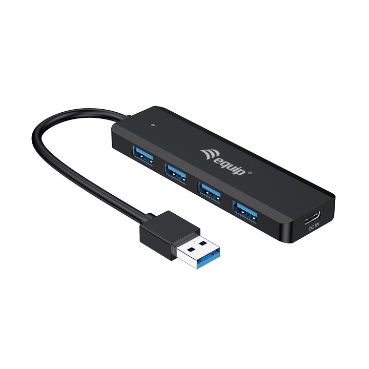 Equip 128959 hub de interface USB 3.2 Gen 1 (3.1 Gen 1) Type-A 5000 Mbit s Preto