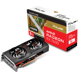 Gráfica Sapphire Radeon RX 7600 Pulse Gaming 8GB GD6