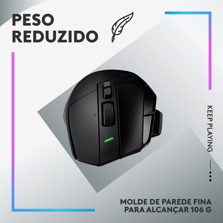 Rato Gaming Logitech G Series G502 X Plus LightSpeed RGB 25600DPI Wireless Preto