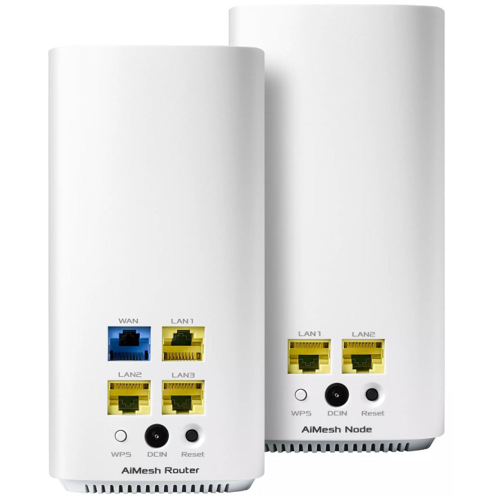Sistema Mesh Asus ZenWiFi CD6 Dual Band Wireless AC1500 WIFI 5 Branco (Pack 2)