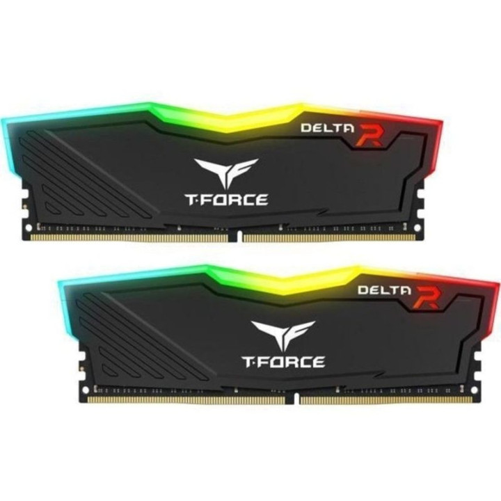 Memória Team Group Kit 32GB (2x16GB) DDR4 3200MHz Delta RGB Preto CL16