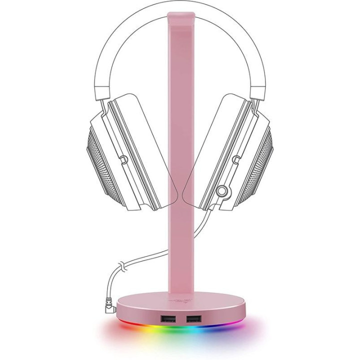 Suporte para Auscultadores Razer Base Station V2 Chroma Quartz