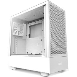 Caixa ATX NZXT H5 Flow Branca Vidro Temperado