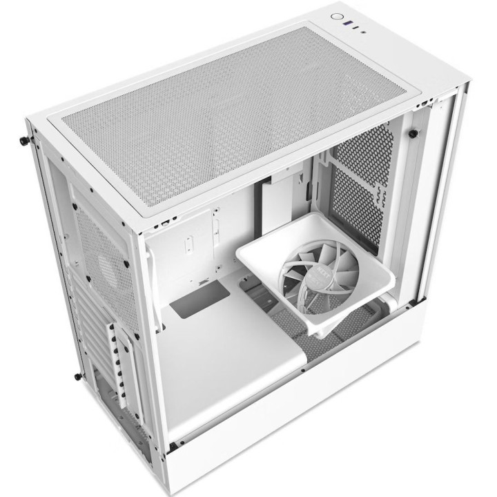 Caixa ATX NZXT H5 Flow Branca Vidro Temperado