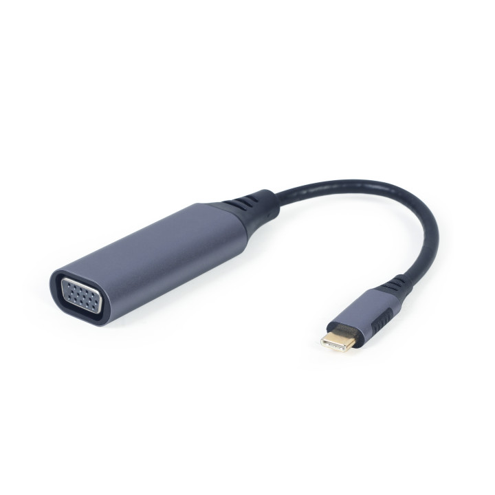 Cablexpert A-USB3C-VGA-01 adaptador de cabo de vídeo 0,15 m USB Type-C VGA (D-Sub) Cinzento