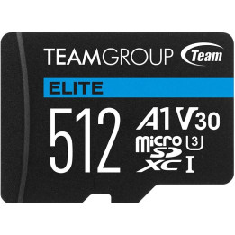 Cartão Team Group Elite MicroSDXC A1 UHS-I U3 V30 512GB