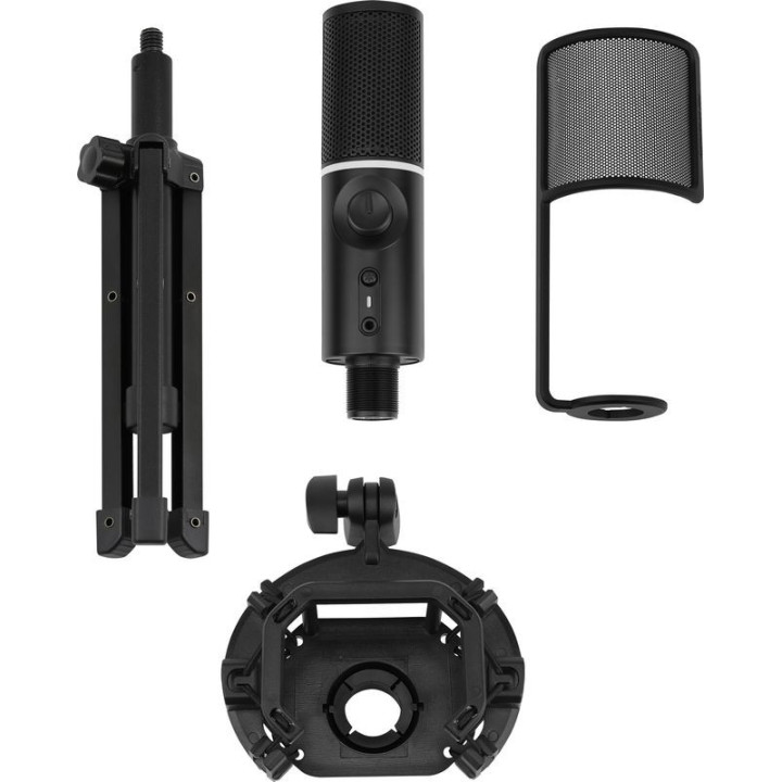 Microfone Streamplify MIC RGB Tripod - Preto