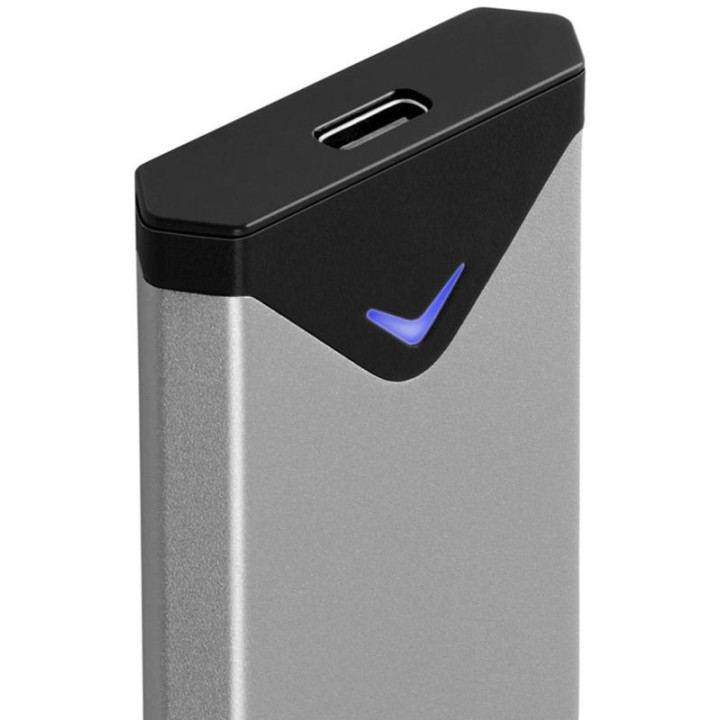 Caixa Externa AXAGON EEM2-UG2 para M.2/NVMe/SSD USB-C 3.2 Gen2 silver
