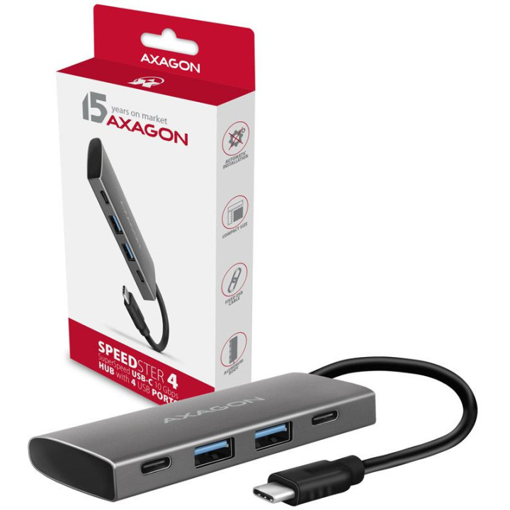 Multiport-Hub AXAGON HMC-4G2 USB 3.1 Gbit-LAN 2x USB-A 2x USB-C