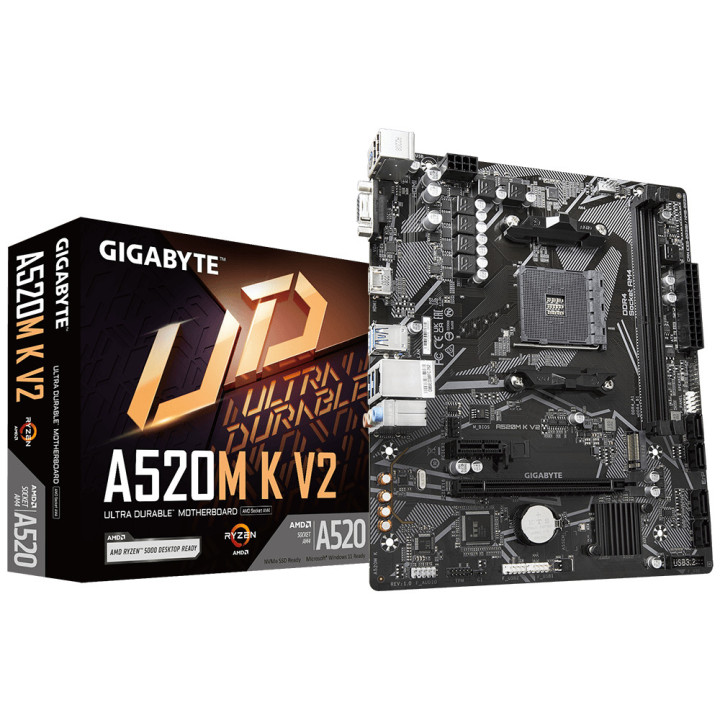 Motherboard Gigabyte A520M K V2 AMD A520 Socket AM4 micro ATX