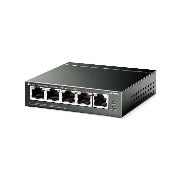 TP-Link TL-SG105PE switch de rede Gerido L2 Gigabit Ethernet (10 100 1000) Power over Ethernet (PoE) Preto