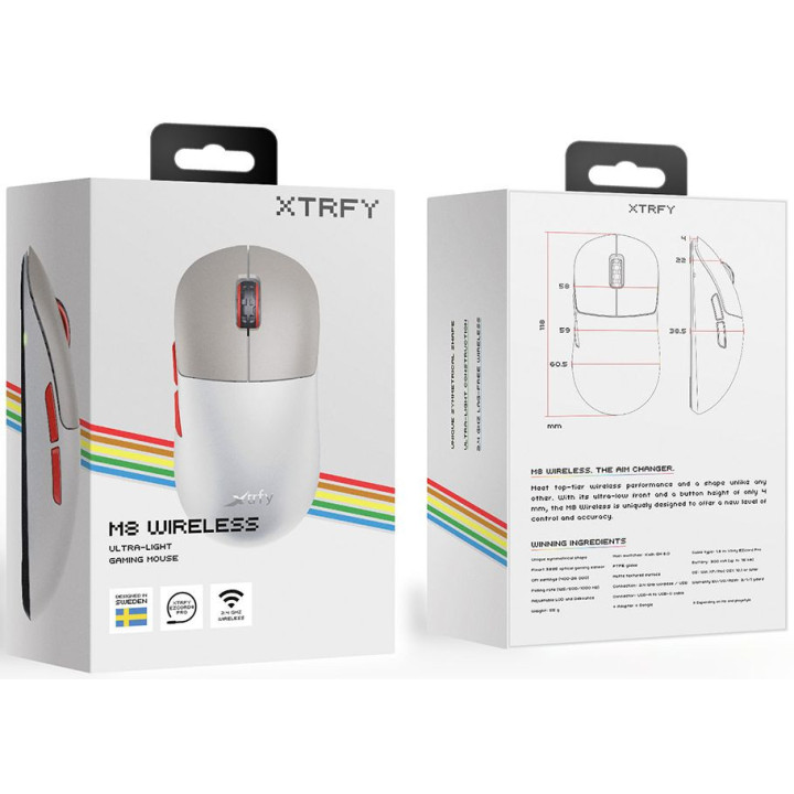 Rato Gaming Cherry Xtrfy M8 Wireless Retro
