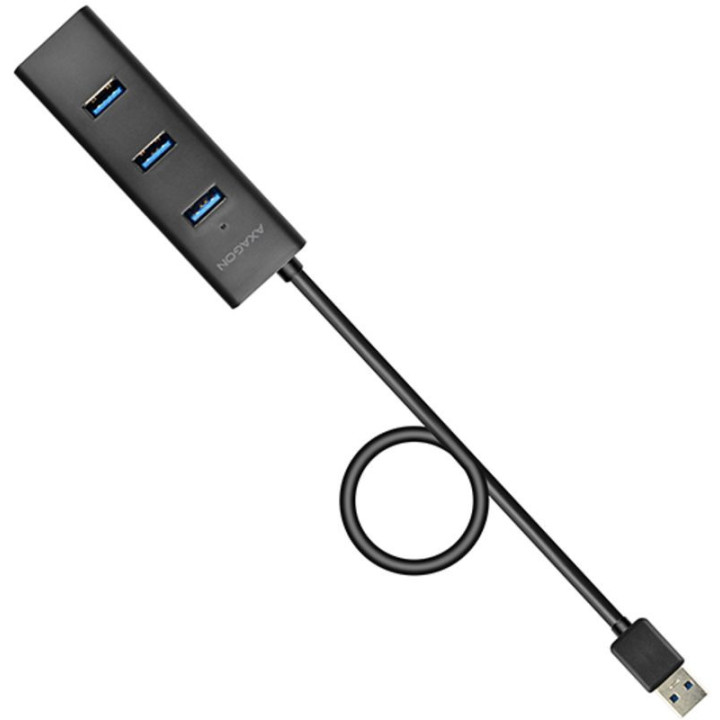 Axagon HUE-S2BL hub de interface USB 3.2 Gen 1 (3.1 Gen 1) Type-A 5000 Mbit/s Preto