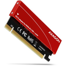 Adaptador PCIe-3.0-x16 AXAGON PCEM2-N 1x M.2/NVMe/SSD com dissipador