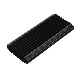 AISENS ASM2-RGB012B Caixa para Discos Rígidos Compartimento SSD Preto M.2