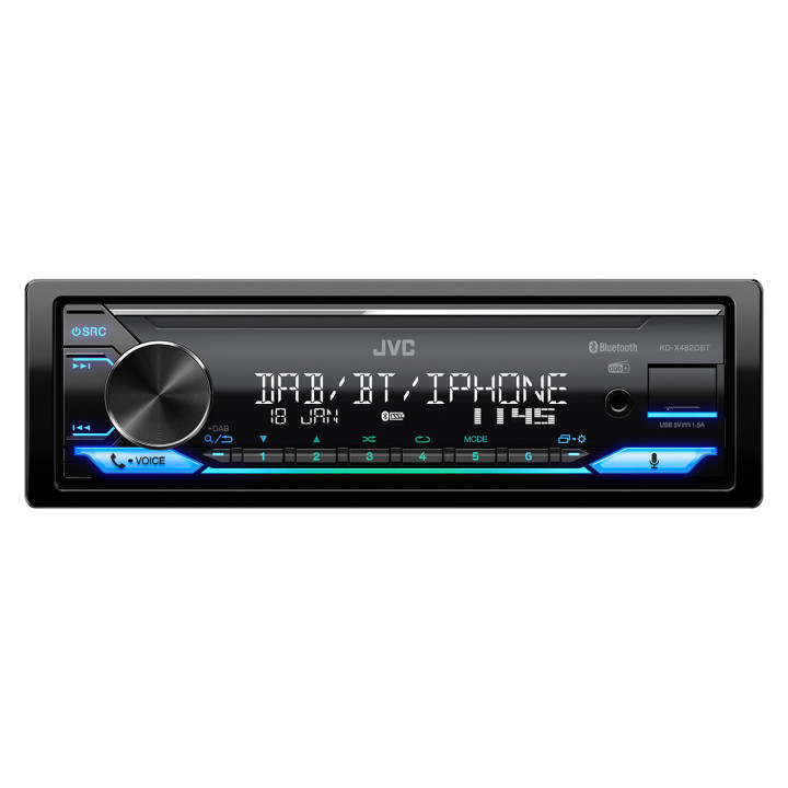JVC KD-X482DBT Preto 200 W Bluetooth