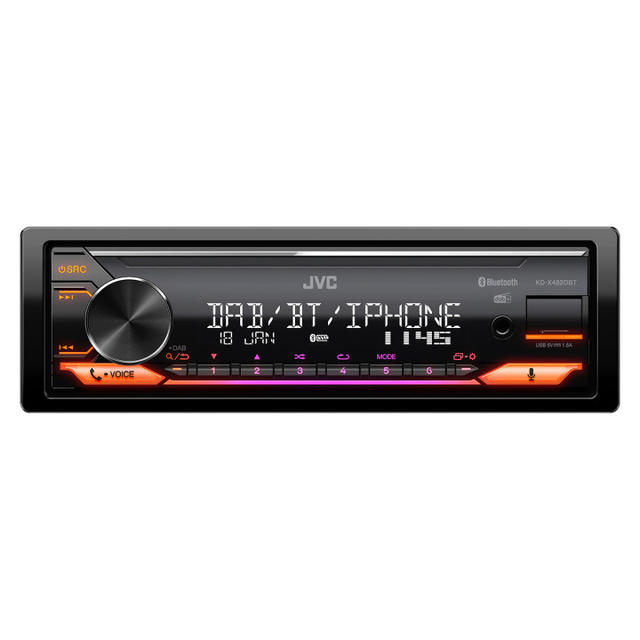 JVC KD-X482DBT Preto 200 W Bluetooth