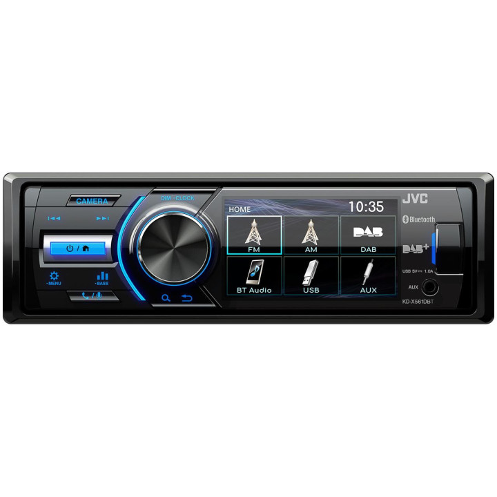 JVC KD-X561DBT recetor multimédia para automóvel Preto, Azul 180 W Bluetooth