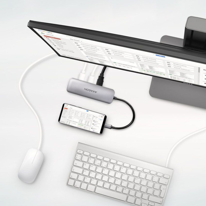Multiport-USB-C Hub AXAGON HMC-5 2xUSB A 1x MicroSD/SD 1xHDMI 2xUSB-C