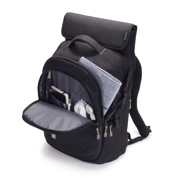 Dicota Eco mochila Preto Espuma, Politereftalato de etileno (PET)