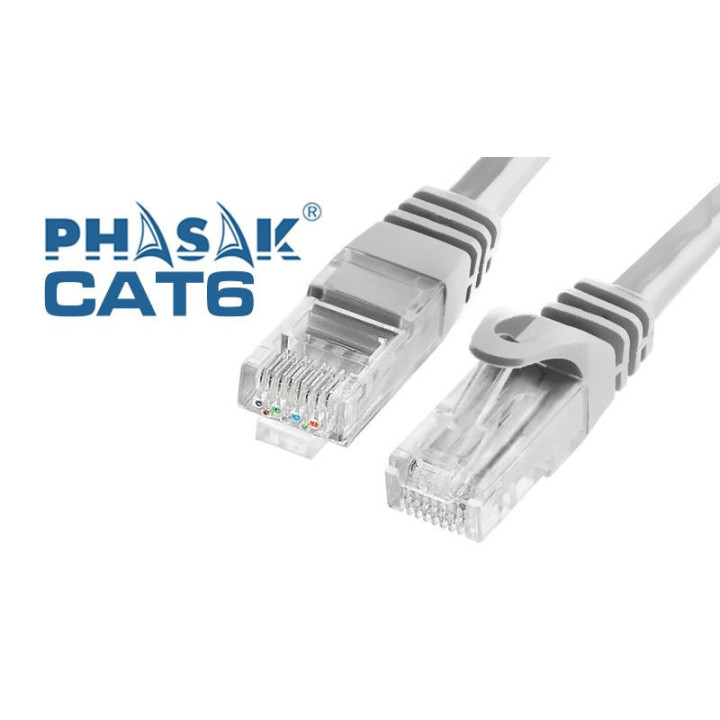 Cabo de Rede RJ45 UTP Phasak PHK 1503 Cat.6 2m Cinza