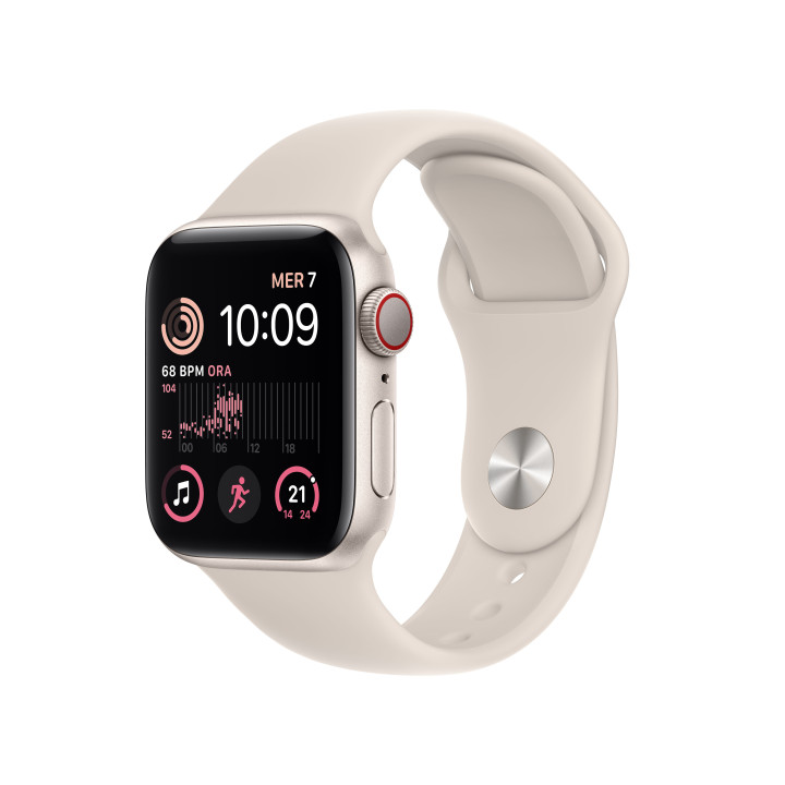 Apple Watch SE OLED 40 mm Digital 324 x 394 pixels Ecrã táctil 4G Bege Wi-Fi GPS