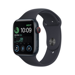 Apple Watch SE OLED 44 mm Digital 368 x 448 pixels Ecrã táctil 4G Preto Wi-Fi GPS
