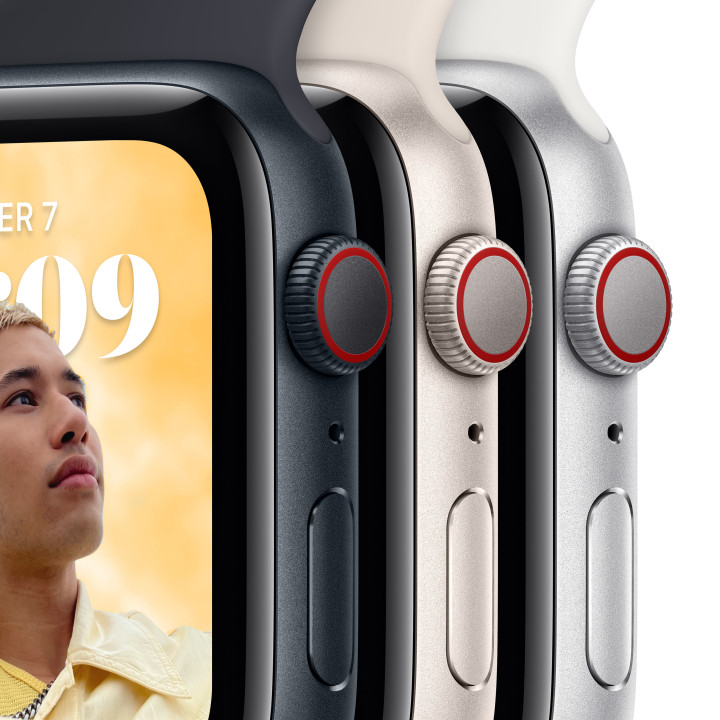 Apple Watch SE OLED 44 mm Digital 368 x 448 pixels Ecrã táctil 4G Prateado Wi-Fi GPS