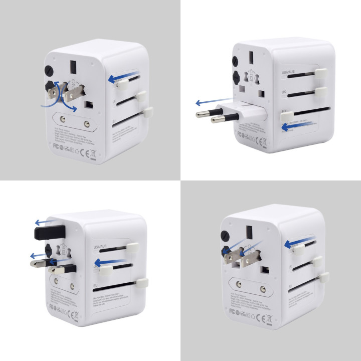 Ewent EW1470 adaptador de energia Universal Branco