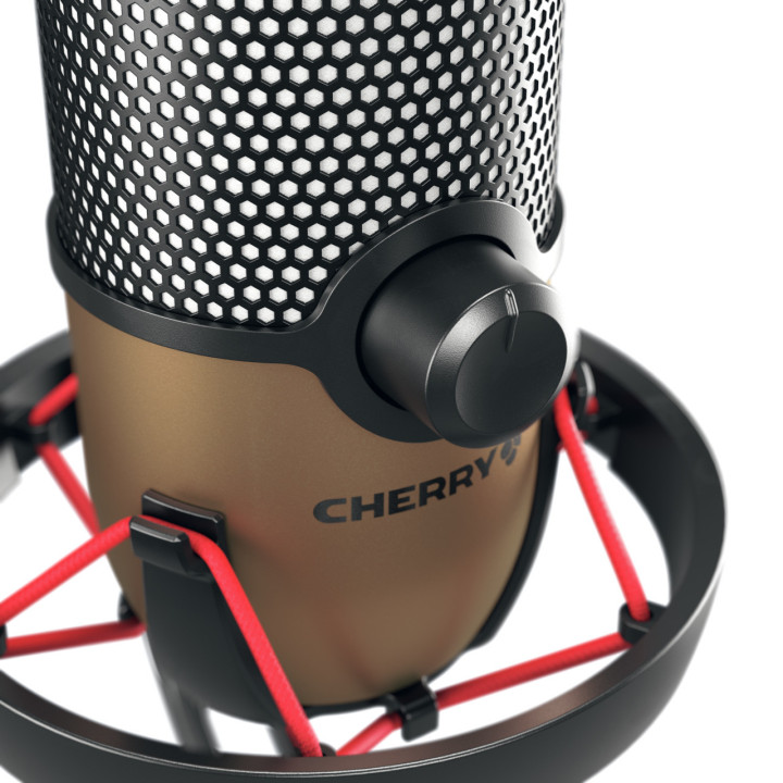 CHERRY UM 9.0 PRO RGB Preto, Cor do cobre Microfone de mesa