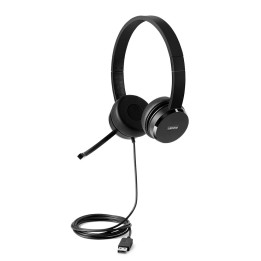 Lenovo 4XD0X88524 auscultador Auscultadores Com fios Fita de cabeça Escritório Call center Preto