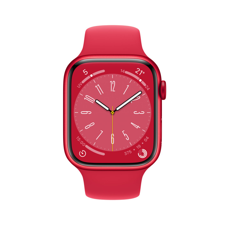 Apple Watch Series 8 OLED 45 mm Digital 396 x 484 pixels Ecrã táctil 4G Vermelho Wi-Fi GPS