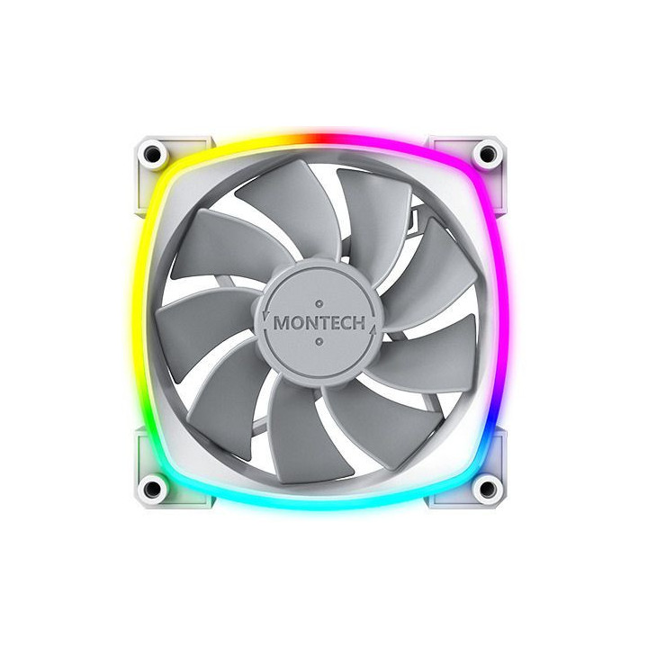Ventoinha Montech RX120 PWM ARGB PWM 120mm Branco (Reversed Fan