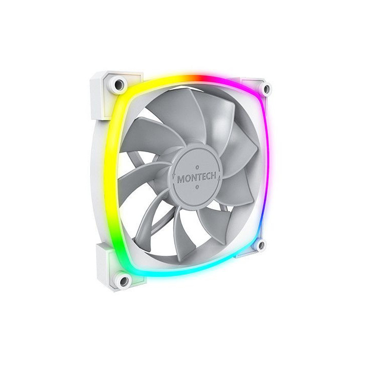 Ventoinha Montech RX120 PWM ARGB PWM 120mm Branco (Reversed Fan